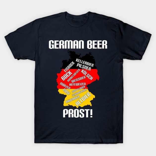 German Beer Prost T-Shirt by HighBrowDesigns